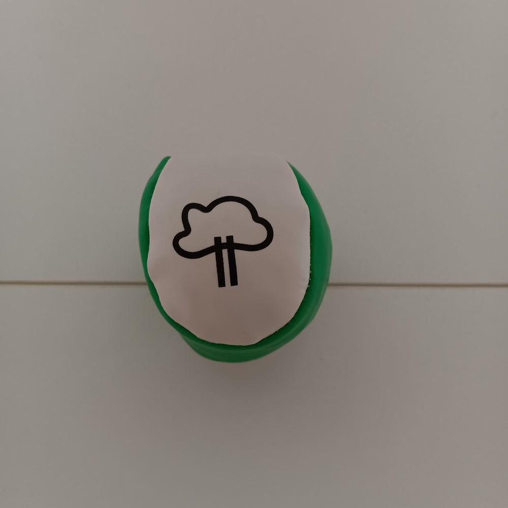 Green and White Cloud Logo Container